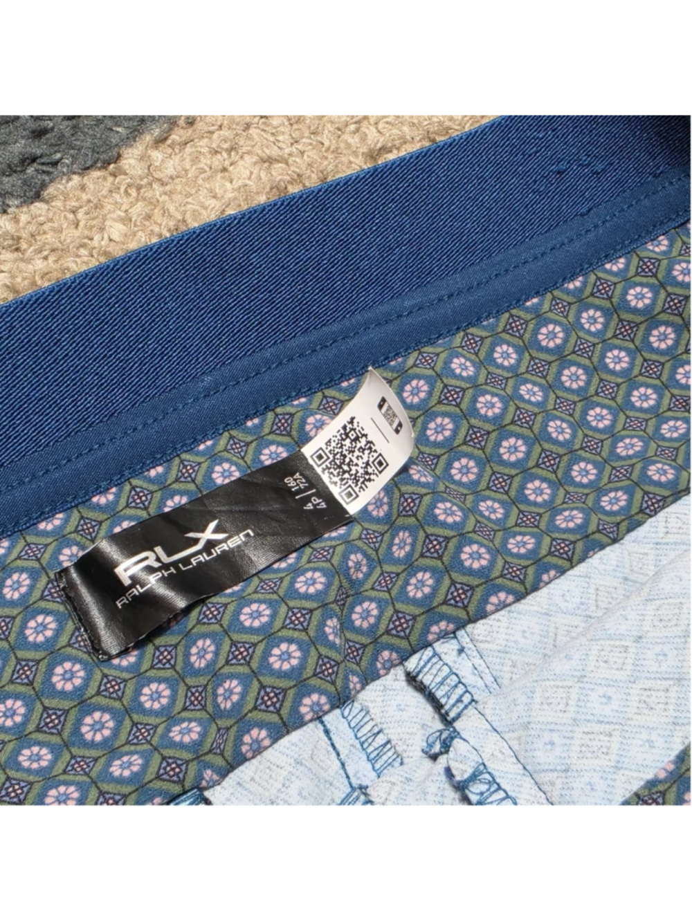 RLX Ralph Lauren Golf Pants Women's Size 4 Blue Diamond Print Stretch - Picture 5 of 13